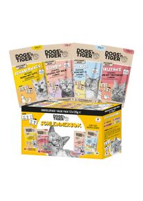 12x 125g Dogs'n Tiger Cat Mix (4 sortes) nourriture humide pour chats
