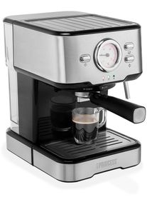 Princess 249412 Siebträgermaschine Kapselmaschine Espresso-Maschine 20 bar Milchaufschäumdüse Edelstahl schwarz