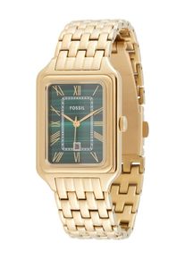Fossil Dames Analoog horloge 'Raquel' goud / grijs / donkergroen One Size