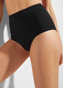 Highwaist-Bikinihose mit normalem Beinausschnitt - schwarz - Größe 36 - bonprix