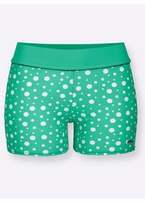 feel good Dames Bikinibroekje in blauwgroen gestippeld ,maat 40, Witt, 80% Polyamide, 20% Elastan