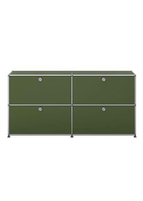 USM Haller buffet avec 4 portes pliantes – QUICK SHIP Vert olive