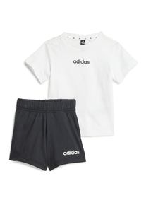 Adidas Kids Linear Logo T-Set 160 Trainingspak Kinderen (86 |wit)