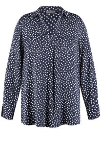 SAMOON Dames Blouse navy / wit XL