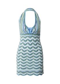 BDG Urban Outfitters Dames Gebreide jurk blauw / lichtblauw / groen / wit XS