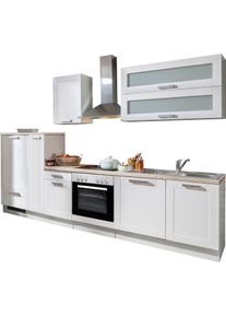 Menke Küchen Küchenzeile »White Premium Landhaus«, Küchenzeile Mit E-Geräten, Breite 310 Cm weiß, Größe B: 310 cm B: 310 cm , Mit 38 mm starker...