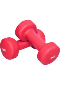 Gorilla Sports Hantel-Set »Gymnastikhanteln Vinyl6 Kg - 2 X 3 Kg«, (Set) rot, Zwei griffige Gymnastikhanteln pro Set