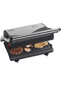Bestron Kontaktgrill »apg150«, 750 W, Ausklappbarer Sandwich-/Panini-Kontaktgrill, Antihaftbeschichtet schwarz, Stilvoller Sandwich-Grill mit...