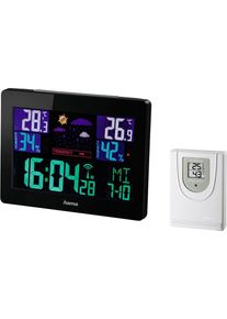Hama Wetterstation »Mit Außensensor, Funk, Innen-/Außentemperatur, Wettervorhersage«, Außensensor, Funk, Innen-/Außentemperatur, Wettervorhersage...