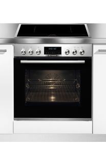Bosch Induktions Herd-Set »Hnd677Ls60«, Hea5784S1, Mit 3-Fach-Teleskopauszug, Pyrolyse-Selbstreinigung silberfarben, Energieeffizienzklasse A (A+++...