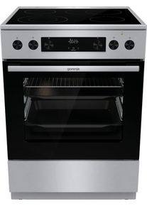 Gorenje Elektro-Standherd »Gecs6C70«, Gecs6C70Xpa, Mit 2-Fach-Teleskopauszug, Aqua Clean silberfarben, Energieeffizienzklasse A (A+++ bis D)