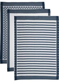 Ross Geschirrtuch »Superior«, (Set, 3 Tlg., 3x Geschirrtuch 50X70 Cm) blau 3 tlg. Baumwolle, Hochwertiges 3-teiliges Geschirrtuchset SUPERIOR
