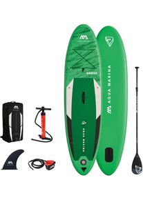 Aqua Marina Inflatable Sup-Board »Breeze Isup Bt-21brp«, (Set, 6 Tlg., Mit Paddel, Pumpe Und Transportrucksack) grün, Größe 9'10" - 300cm 300 cm,...