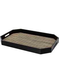 Schneider Tablett »Canaza«, (1 Tlg.), Dekotablett, Servierfläche Mit Bambus-Stäbchen schwarz, Größe B/H/L: 55,50 cm x 5,00 cm x 37,50 cm B/H/L:...
