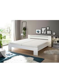 Schlafkontor Futonbett »Cannes« weiß, Größe Liegefläche B/L: 180 cm x 200 cm Höhe: 71 cm LF 180 x 200 cm , Futonbett