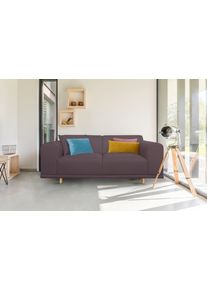 Andas 2-Sitzer »Maroon«, In Skandinavischem Design, Mit Losen Kissen lila, Größe B/H/T: 200 cm x 82 cm x 96 cm B/H/T: 200 cm x 82 cm x 96 cm...