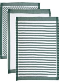 Ross Geschirrtuch »Superior«, (Set, 3 Tlg., 3x Geschirrtuch 50X70 Cm) grün 3 tlg. Baumwolle, Hochwertiges 3-teiliges Geschirrtuchset SUPERIOR