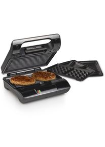 Princess Kontaktgrill »117002«, 700 W, Mit Wechselbaren Antihaft Grillplatten, 23X13Cm Grillfläche schwarz, Kontaktgrill, Waffeleisen und...