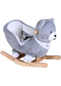 KNORRTOYS® Schaukeltier »Bär, Grau« lila, Schaukeltier »Bär, grau«