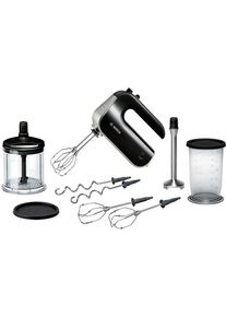 Bosch Handmixer »Homeprofessional mfq4885de«, 575 W, Knethaken, 2x Rührbesen, Universalzerkleinerer, Pürierstab, Mixbecher silberfarben,...