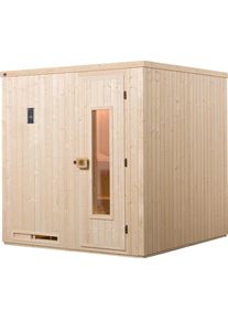 Weka Sauna »Halmstad« Set, 7,5 kW-Ofen mit digitaler Steuerung in beige