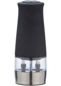Wenko Salz-/Pfeffermühle, Keramik-Mahlwerk, Mit Griffiger Soft-Touch Beschichtung silberfarben , Praktische Salz- & Pfeffermühle würzt das Essen...
