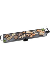 Bestron Tischgrill »Xxxl Plancha-/Teppanyaki-Grillplatte«, 2000 W, Mit Antihaftbeschichtung, Bis Zu 10 Personen, Extra Lange Grillfläche schwarz,...