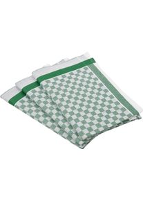 Ross Geschirrtuch »Exclusiv«, (Set, 3 Tlg.), Karofond, 50X70 Cm grün 3 tlg. 50 % Baumwolle-50 % Leinen, Geschirrtuch, pflegeleicht