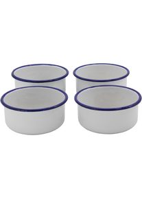 Krüger Krüger Servierschale »Husum«, 4 Tlg., Aus Stahl, Emailliert, Ø 12 Cm weiß, Größe Ø 12 cm Ø 12 cm , Servierschalen-Set