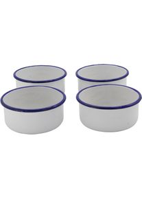 Krüger Krüger Servierschale »Husum«, 4 Tlg., Aus Stahl, Emailliert, Ø 14 Cm weiß, Größe Ø 14 cm Ø 14 cm , Servierschalen-Set