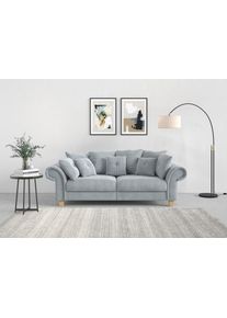 Home Affaire Big-Sofa »Queenie Megasofa«, (2 St.), Mit Weichem Sitzkomfort Und Zeitlosem Design, Viele Kuschelige Kissen grau, Größe B/H/T: 242 cm...