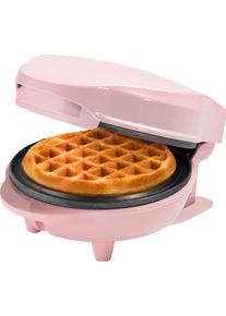 Bestron Waffeleisen »amw500p Mini«, 550 W, Für Klassische Waffeln, Kleiner Waffelmaker Mit Antihaftbeschichtung rosa, Waffeleisen für den Genuss...
