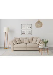 Home Affaire Big-Sofa »Queenie Megasofa«, (2 St.), Mit Weichem Sitzkomfort Und Zeitlosem Design, Viele Kuschelige Kissen grau, Größe B/H/T: 242 cm...