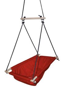 Roba® Hängematte »Hängesitz, «, Mitwachsende Babyschaukel Mit Bauchgurt & Polster rot, Baby- & Kinderschaukel »Hängesitz« - verstellbar von...