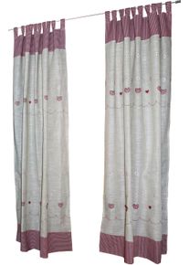 Hossner - Art Of Home Deco Vorhang »hsee«, (1 St.), Klassischer Landhaus-Stil rot, Größe 225 cm , Stoff mit feiner, glatter Oberfläche