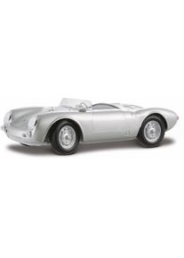 Maisto Sammlerauto »Porsche 550A Spyder, 1:18, silberfarben« 1:18 mit Lenkung und Federung in silberfarben