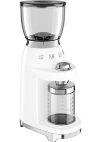 Smeg Kaffeemühle »cgf01wheu«, 150 W, Kegelmahlwerk, 350 G Bohnenbehälter weiß, 50's Style Retro Look