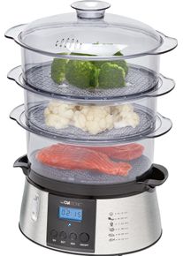 Clatronic Dampfgarer »Dg 3547 Inox«, 800 W silberfarben, Dampfgargerät zum schonenden, vitaminerhaltenden Garen von Speisen