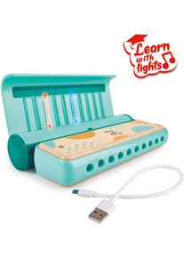 HAPE Spielzeug-Musikinstrument »Leuchtende Lern-Harmonica« blau, Mundharmonika für kleine Musiker