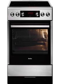 Amica Induktions-Standherd »Shi 905 100 E«, Shi 905 100 E, Mit Teleskopauszug Nachrüstbar, Steam Clean silberfarben, Energieeffizienzklasse A (A+++...
