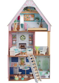 KidKraft® Puppenhaus »Matilda«, Inklusive Möbel pink, Stabiles Puppenhaus aus MDF mit abnehmbarer Treppe