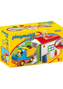 Playmobil® Konstruktions-Spielset »Lkw Mit Sortiergarage (70184), Playmobil 1-2-3«, Made In Europe bunt, Spielset »LKW mit Sortiergarage« (70184)