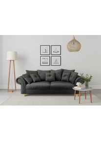 Home Affaire Big-Sofa »Queenie Megasofa«, (2 St.), Mit Weichem Sitzkomfort Und Zeitlosem Design, Viele Kuschelige Kissen grau, Größe B/H/T: 242 cm...