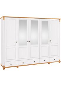 Home Affaire Kleiderschrank »Tessin« weiß, Größe B/H/T: 245 cm x 191 cm x 59 cm B/H/T: 245 cm x 191 cm x 59 cm fsc, Home Affaire – Landhausmöbel...