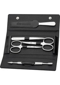 ERBE® Erbe Maniküre-Etui, (Set, 5 Tlg.), Bestückt Mit Solinger Premium Stahlwaren schwarz, Größe B/H/T: 80 mm x 150 mm x 25 mm 5 tlg. - B/H/T: 80 mm x...