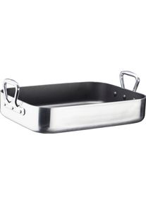 GSW Bräter »Gastro Alutherm®«, Aluminium, (1 Tlg.), Gastro-Qualität, Langlebiger Vitaflon® Extra Antihaft-Versiegelung silberfarben, Größe B/H/L:...