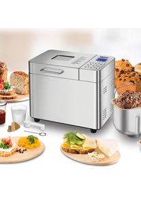 Unold Elektro Unold Brotbackautomat »Backmeister Edel 68456«, 16 Programme, 550 W, Bis Zu 1.000 G Brotgewicht silberfarben, 16 gespeicherte Programme (für...