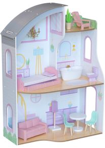 KidKraft® Puppenhaus »Elise«, Mit Goldenem Kronleuchter weiß, »Elise« Puppenhaus im modernen Stadthaus-Look
