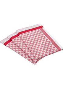 Ross Geschirrtuch »Exclusiv«, (Set, 3 Tlg.), Karofond, 50X70 Cm rot 3 tlg. 50 % Baumwolle-50 % Leinen, Geschirrtuch, pflegeleicht