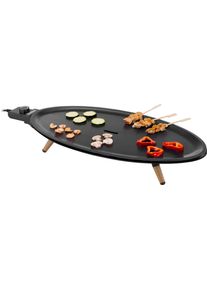 Princess Tischgrill »Table Chef Elypse Pure 103200«, 1800 W, Mit Antihaftbeschichtung schwarz, Kratzfeste Aluminium- Grillplatte mit perfekter...
